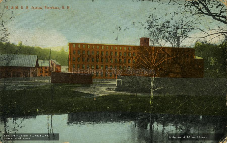 Postcard: Boston & Maine Railroad Station, Peterboro, N.H.